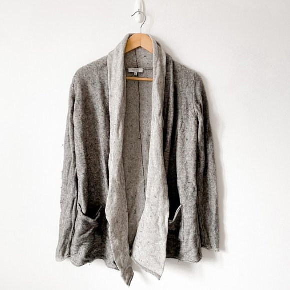 Aritzia Babaton Beekman Cashmere Wool Cardigan Grey Sz S - Picture 2 of 7